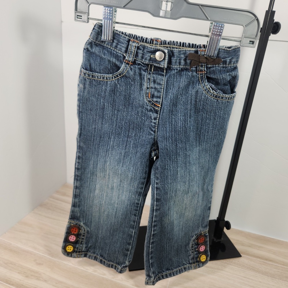 Vintage Gymboree Toddler Girls Candy Pocket‎ Jeans Blue Denim Size 18-24months